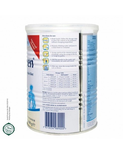Nestle Peptamen Complete Peptide Diet Vanilla Flavour 2 x 400g ( 2 Tin)