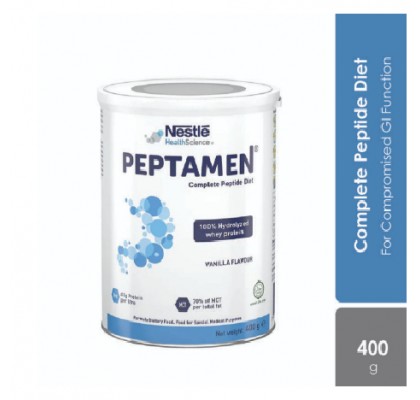 Nestle Peptamen Complete Peptide Diet Vanilla Flavour 2 x 400g ( 2 Tin)