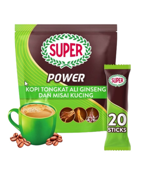 Super Power 6 in 1 Instant Coffee Tongkat Ali With Ginseng 20s x 30g 