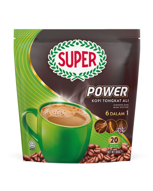 Super Power 6 in 1 Instant Coffee Tongkat Ali With Ginseng 20s x 30g 