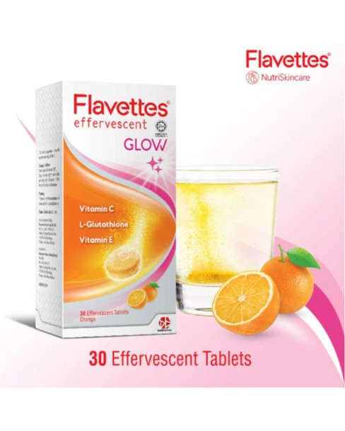 Vitamin C Flavettes Effevescent Glow Tablet For Adult Immunity Defender 30’S