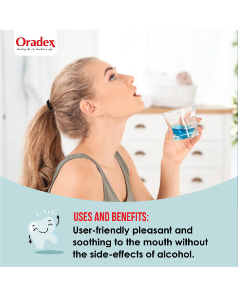 Oradex Antibacterial Mouthwash Alcohol Free 750ml