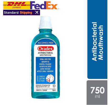 Oradex Antibacterial Mouthwash Alcohol Free 750ml