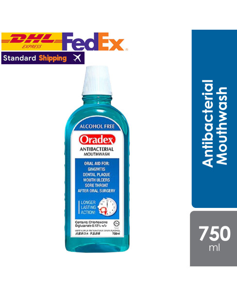 Oradex Antibacterial Mouthwash Alcohol Free 750ml