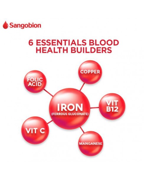 Sangobion Complete Iron Supplement with Folic Acid (100 Caps)