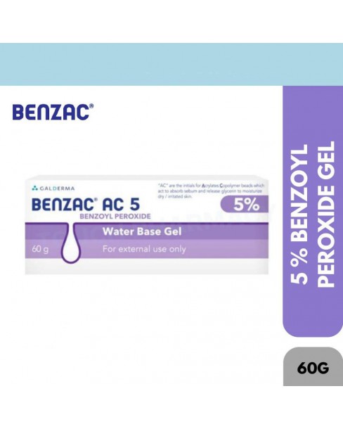 Benzac AC 5% Water Base Gel Acne Treatment 